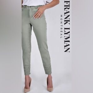 Frank Lyman Design Green Ankle Jeans